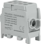 Tracon Electric Tracon FLECUR-25-25-2 Főáramköri leágazó kapocs, sínre, szürke, engedélyes 2.5-25mm2, max. 1000VAC/DC, max. 101A (FLECUR-25-25-2)