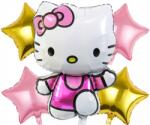 100pa Lufik Hello Kitty Cica Rózsaszín Sanrio Születésnapi Dekoráció 5db