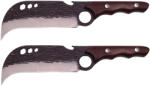DEPOX Set doua cutite macelarie DEPOX®, lucrate manual, Claw of Osaka, 27.5 cm, maro, teaca piele (2037)