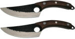 DEPOX Set doua cutite macelarie DEPOX®, lucrate manual, Cool Cook, 27.5 cm, maro, teaca inclusa (2003)