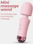  Mini Wand Vibrator Crushious Wanda, 10 Moduri Vibratii, Silicon, USB, Roz, 12.5 cm Vibrator