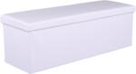 Mobikon Bancuta pliabila piele ecologica alba Zamira 114x38x38 cm (0000191915)