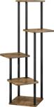 Mobikon Suport flori metal negru lemn maro Adite 30x30x106.5 cm (0000354721)