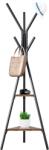 Mobikon Cuier negru lemn stejar Plento 50x50x181 cm (0000275006)