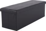 Mobikon Bancuta pliabila piele ecologica neagra Zamira 114x38x38 cm (0000191917)