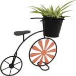 Mobikon Suport ghivece flori in forma de bicicleta metal rosu negru Semil 28x10x25 cm (0000285300)
