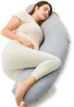 MOMCOZY Pp001 J Shaped Pregnancy Pillow Jersey Fabric Light Grey (pp001-fg00nb-a)