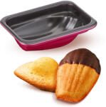 Tefal Set 3 forme CreaBake madlene J3079904, invelis antiaderent, aluminiu, 8.3 x 6.5 cm, roz (J3079904)