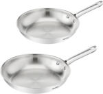 Tefal Set de tigai cu 2 piese Tefal Duetto On B866S234, 24 28 cm, otel inoxidabil, baza Thermo-Fusion, , inductie (B866S234)