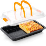 Vilde Tavă de copt antiaderentă cu mânere și capac detașabil Vilde - 36 x 23 x 4.5 cm, ideală pentru transport (279070) Forma prajituri si ustensile pentru gatit