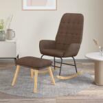 vidaXL Scaun balansoar cu taburet, gri taupe, material textil GartenMobel Dekor (3097713) Balansoar