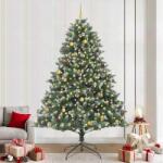 vidaXL Brad de Craciun artificial Verde 240 cm PVC si Plastic si Otel GartenMobel Dekor (3395254)