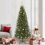 vidaXL Brad de Craciun artificial cu 300 LED Verde 210 cm PE si PVC GartenMobel Dekor (3397364)