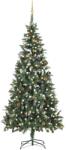 vidaXL Brad de Craciun pre-iluminat artificial cu set globuri, 210 cm GartenMobel Dekor (3077801)