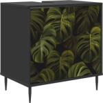 vidaXL Dulap de Baie ELBURG Stejar Negru 60 x 40 x 61 cm GartenMobel Dekor (8007413)
