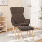 vidaXL Scaun de relaxare cu taburet, gri taupe, textil GartenMobel Dekor (3097891)