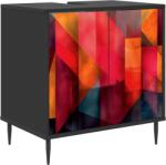 vidaXL Dulap de Baie HEESCH Stejar Negru 60 x 40 x 61 cm GartenMobel Dekor (8007418)