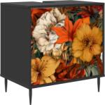 vidaXL Dulap de Baie GENNEP Stejar Negru 60 x 40 x 61 cm GartenMobel Dekor (8007415)