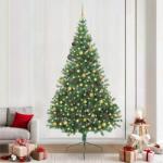 vidaXL Pom de Craciun artificial pre-iluminat Verde 240 cm PVC GartenMobel Dekor (3397034)