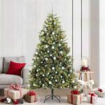 vidaXL Pom de Craciun Artificial cu Ramuri Articulare si Conuri 210 cm GartenMobel Dekor (3395101)