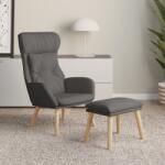 vidaXL Scaun de relaxare cu taburet, gri deschis, textil GartenMobel Dekor (3097751)
