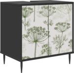 vidaXL Dulap de Baie GOTHA Stejar Negru 60 x 40 x 61 cm Lemn prelucrat GartenMobel Dekor (8007428)