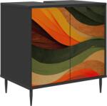 vidaXL Dulap de Baie BONN Stejar Negru 60 x 40 x 61 cm Lemn prelucrat GartenMobel Dekor (8007421)