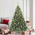 vidaXL Brad de Craciun artificial cu 300 LED Verde 180 cm PE si PVC GartenMobel Dekor (3397845)
