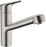 Hansgrohe Focus M43 - Mosogató csaptelep kihúzható kifolyóval, rozsdamentes acél 71842800 (71842800)
