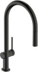 Hansgrohe Talis M54 - Mosogatócsap kihúzható kifolyóval, csiszolt fekete króm 72802340 (72802340)