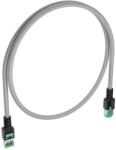 Fibrain Cablaj Date Patchcord Cat. 6 S/FTP 10m Culoare Gri, Conector Aqua, Pictogram Aqua (XRP1000.GY420)