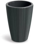 Prosperplast Oro High round kerek virágcserép, 40 cm - sötét szürke (DMOR400-419U)