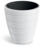 Prosperplast Vena Round Low virágcserép, 40 cm - fehér (DBVR400-S449)