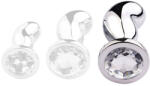 SM Fantasy Plug Bean Silver - prémium anális kiegészítő 9 x 3, 5 cm