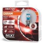 OSRAM Sursa de lumina halogen Osram Night Breaker Laser HB4, 150 mai luminoasa, 2 bucati (9006NL)