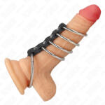 Kink Ring Power KINK - bőrrel összekötött fém péniszgyűrűk (3, 7-5 cm) - adultshopone