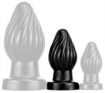 DarkSil Spiral Plug M - prémium spirális anális izgató, fekete - adultshopone - 5 590 Ft