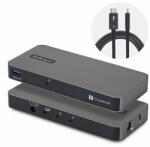 StarTech - 4 portos Thunderbolt 5 elosztó Thunderbolt megosztással, KVM, 80/120 Gbps, 8K 60Hz vagy 4K 144Hz, 140 W PD - 303UE-TB5-HUB (303UE-TB5-HUB)
