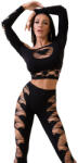 Chilirose Sets CHILIROSE - fekete érzéki top és leggings szett - adultshopone