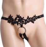 CrossGearX Jock fekete csipkés gyűrűvel - adultshopone