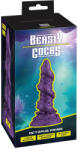 Beasty Cocks Dildó Stimulatív textúra, tapadókorong 20 cm metál szín