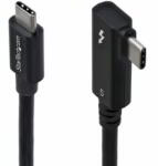 StarTech - 80 cm derékszögű Thunderbolt 5 kábel, 80 Gbps/Akár 120 Gbps, 240 W PD, 8K 60Hz - TBLT5MM80CM240WRA (TBLT5MM80CM240WRA)