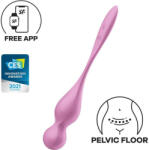 Satisfyer Balls Szerelmesmadarak 1 rezgő összekapcsolt geisha golyók 9 x 3 cm rózsaszín