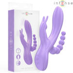 Intense Intense - Miko Triple Vibrátor Nyúl és Stimulátor & Anal 7 Vibráció Lila