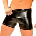 Fist Latex rövidnadrág kerékpáros vágás zipzárral-S