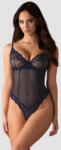 Obsessive Nightly Blue crotchless teddy M/L