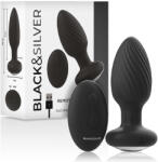 Black & Silver - Kútdugó Szilikon Anális Rotátor Távirányító