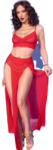 Chilirose Sets CHILIROSE - vörös top és leggings szett arany kiegészítőkkel - adultshopone