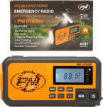 PNI Radio portabil PNI DYN300 cu dinam, incarcare solara, lanterna, powerbank 4000 mAh, SOS, IPX3, orange, kit Blackout (pni-dyn300) Statii radio
