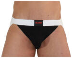 BURN - fényes fekete-fehér jock short prémium kényelemért - adultshopone - 4 288 Ft
